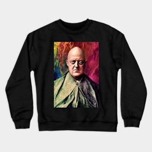 Aleister Crowley The Great Beast of Thelema painted in a Surrealist and Impressionist style Crewneck Sweatshirt